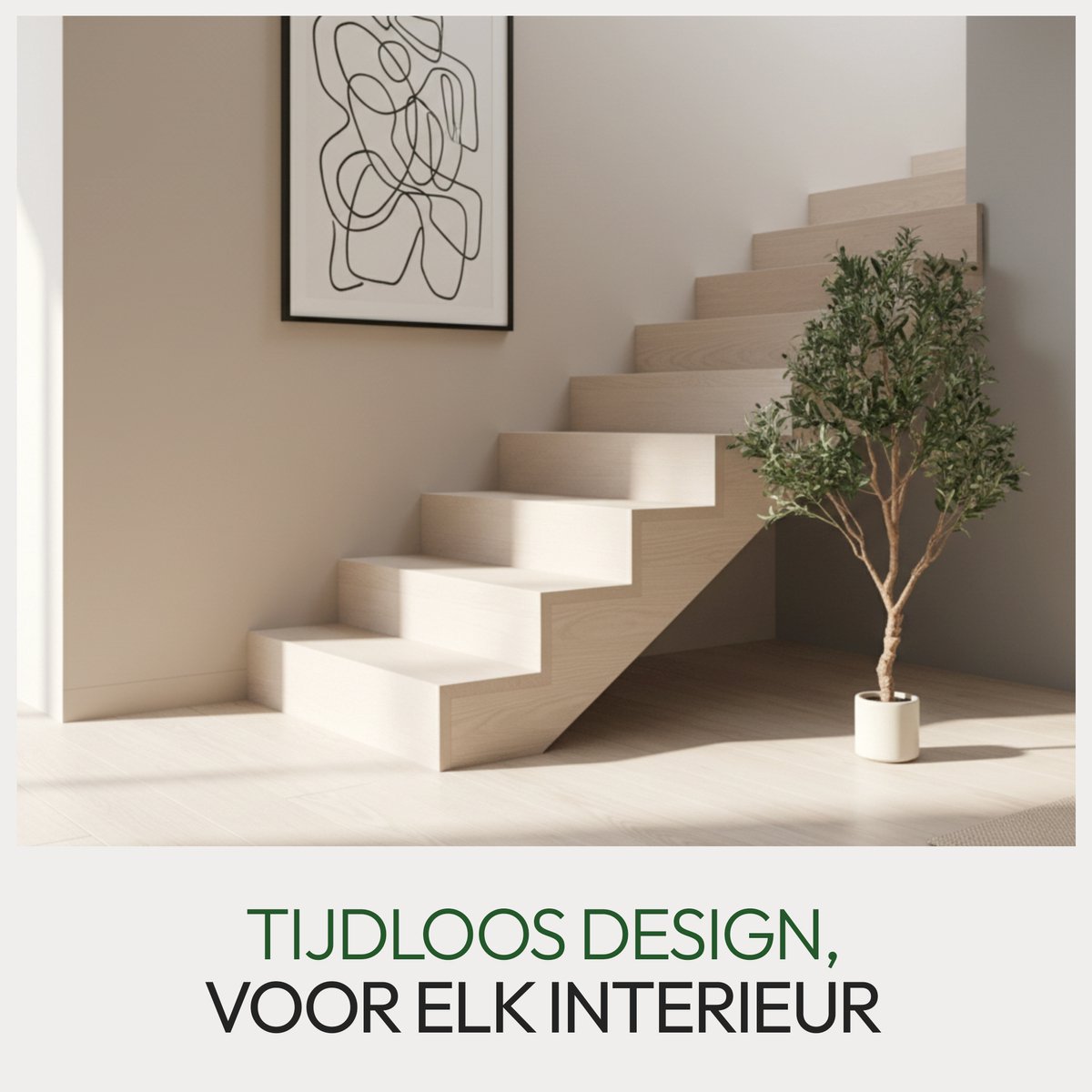 Kunstplant Olijfboom op stam met olijven 120cm