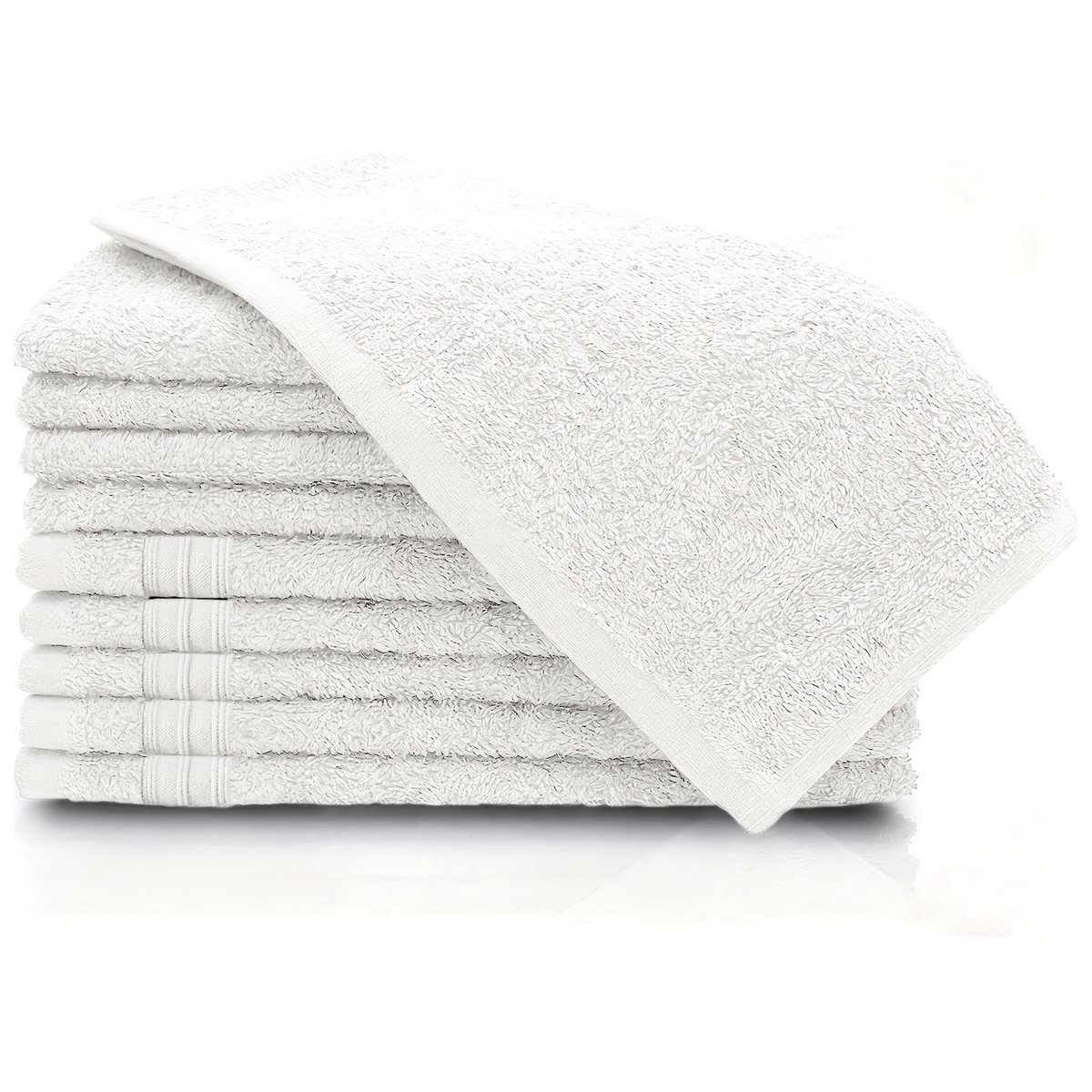Handdoeken set-10 stuks-30x50cm- Ademend Katoenen Handdoeken- Zacht, Snel Droog & Makkelijk te Wassen- Huidvriendelijk & Pluisvrij-(WIT).