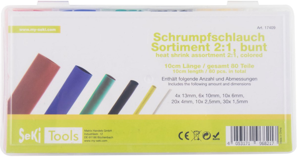 Set thermische krimpkousen - 80 stuks - veelkleurig