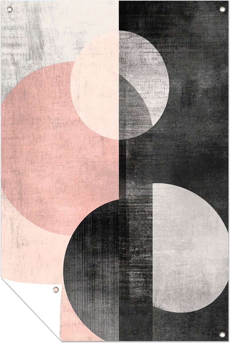 Abstracte vormen - Buiten - Balkon decoratie - Tuinposter - 100x150 cm