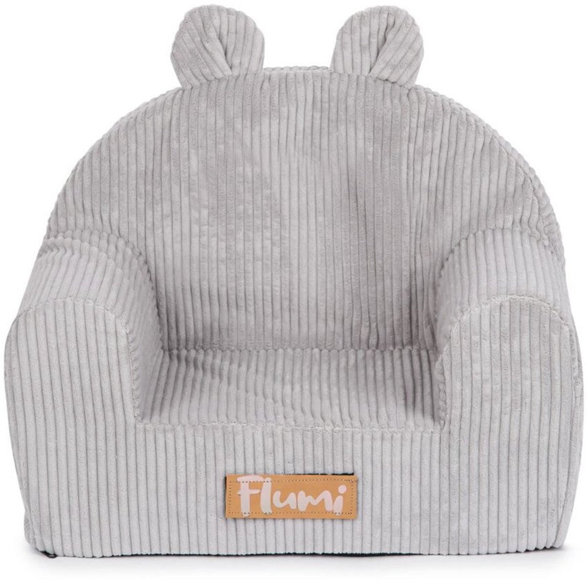 Kinderfauteuil voor baby’s en peuters - Gepersonaliseerd - 56x33x42 cm - corduroy grijs
