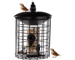 Unyqoos® Robuust vogelvoederhuis met beschermkooi voor het voeden van kleine vogels