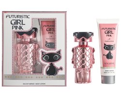 V.V. LOVE Futuristic Girl Pink Giftset Dames 30ML Eau de Parfum + 50ML Body Lotion