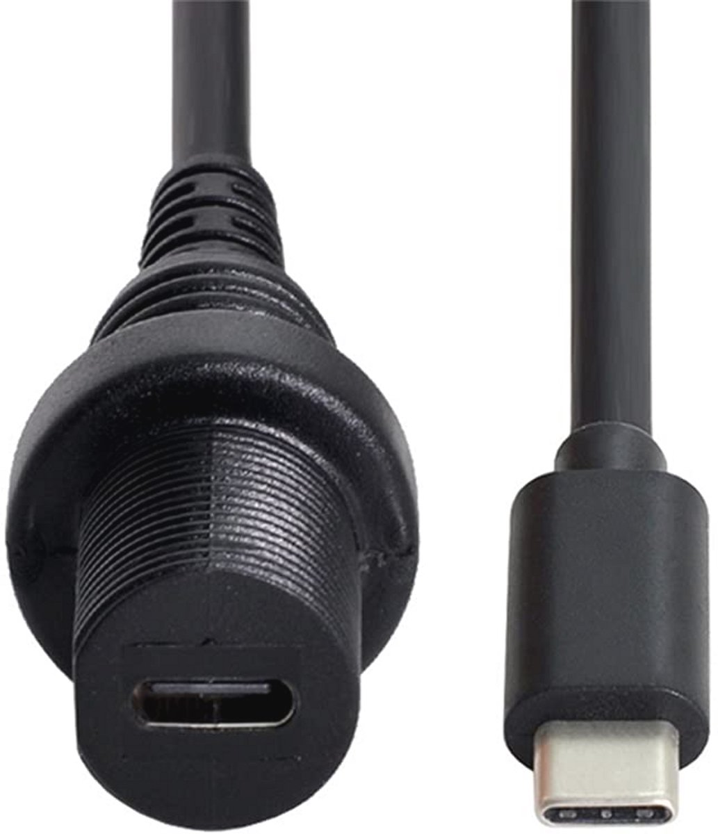Waterdichte USB-C Verlengkabel 100cm voor Dashboardpaneel