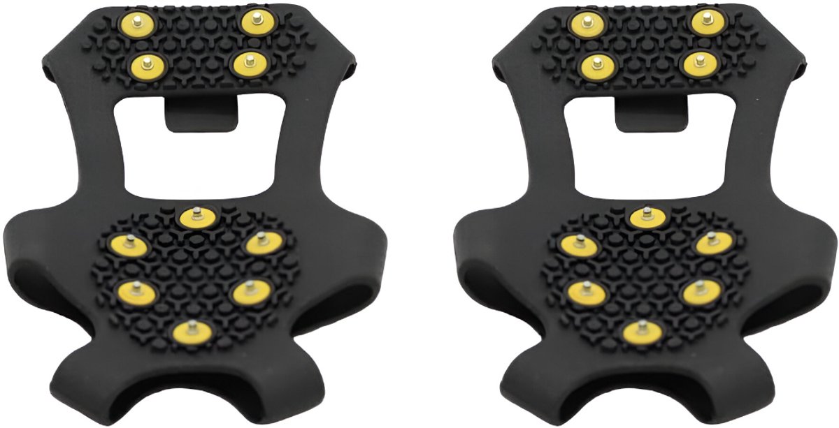 Candala Sneeuwschoenplaatjes voor schoenen Studded Crampon Ice Spikes voor laarzen Ideaal voor verbeterde veiligheid en tractie in de winter Zwart