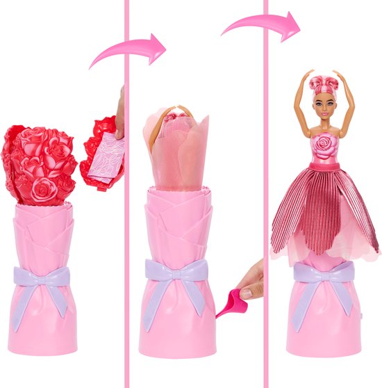 Barbie Petal Pop Geparfumeerde Modepop - Roze Jurk van Merkloos — afbeelding 4
