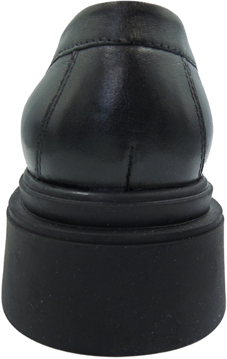 Dames Loafers Echt Leer – Zwarte Chunky Zool – Elegante Fringes & Gesp – Comfortabele Instappers