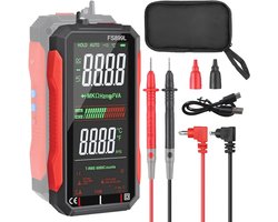 Digitale multimeter met 6000 counts - Auto-range True RMS, meet AC/DC spanning, stroom, weerstand, capaciteit, temperatuur en meer