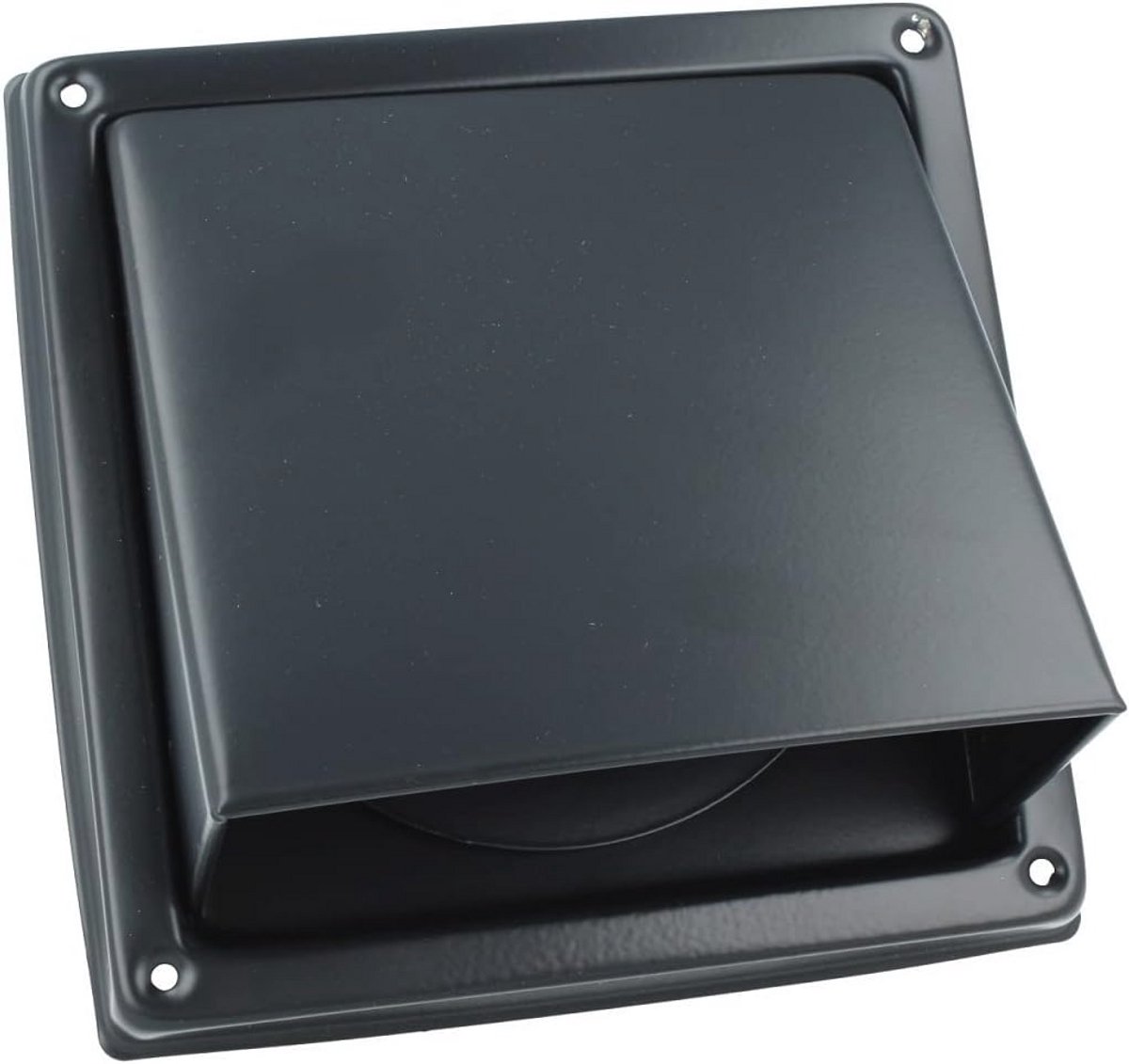 Afvoerkap Zwartgrijs RAL7021 met Terugslagklep en Ventilatierooster – 100mm, 125mm, 150mm bespreekbaar