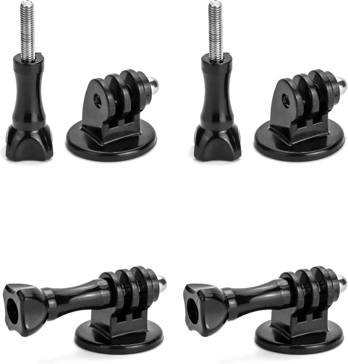 E-Ambar - Statiefadapter met Duimschroeven voor GoPro, DJI Osmo en meer, 4x.