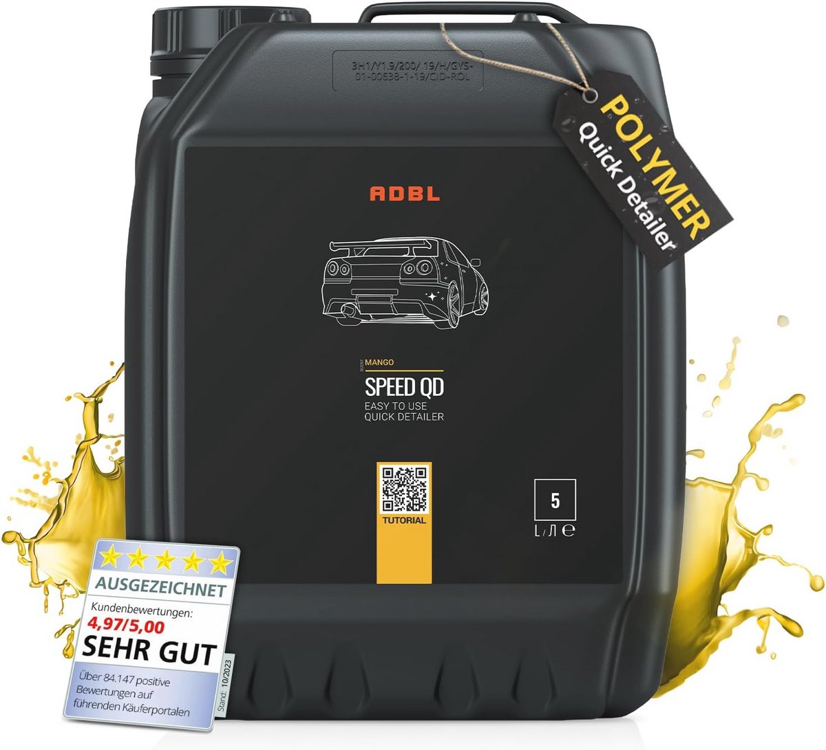 Premium Quick Detailer voor Auto - Afdichting met Pareleffect - Glans en Gladheid - Polymeer Lakverzegeling