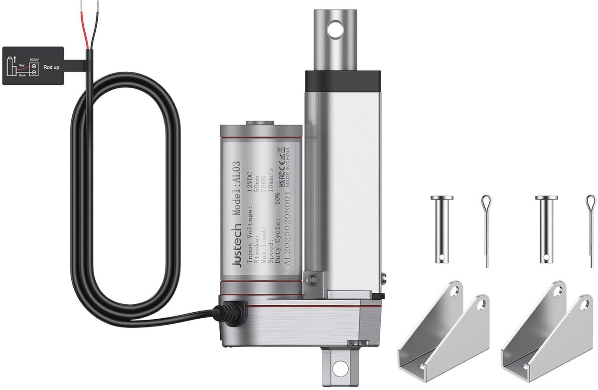 Verstelbare lineaire motor 12V DC 750N voor poortopener en elektrische toepassingen
