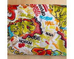verzwaringskussen - verzwaardekussen - schootkussen graffiti