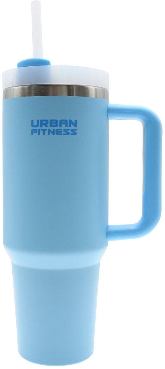 Urban Fitness drinkfles waterfles VitalSip - Pastel Blauw - 1200ml - RVS.