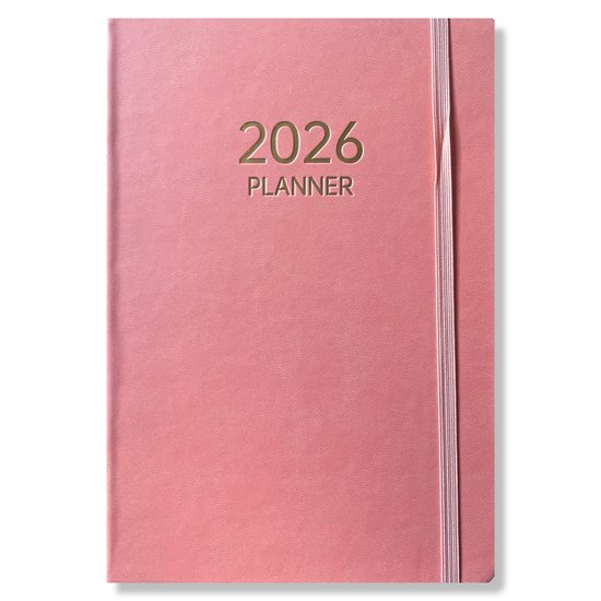 2026 Bureau agenda - Dagagenda 1D/1P - A5 Softcover Roze - 15x21cm