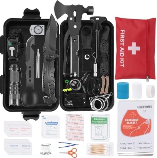 7-in-1 Survival Whistle with LED Light, Thermometer, Compass, Multifunctional Survival Whistle with Hanging Strap for Camping, Hiking, Hunting, Fishing, Adventure, Orange