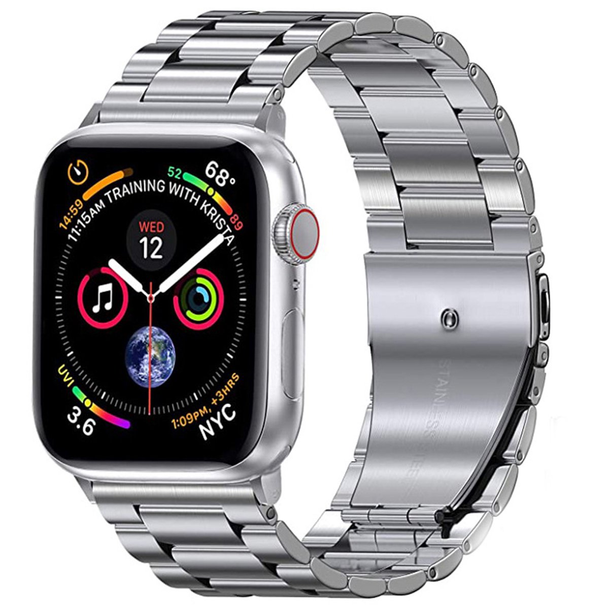 Premium Metalen Armband voor Apple Watch - Verwisselbaar Band - Past 38mm-40mm-41mm Modellen - Stijlvol en Duurzaam - Eenvoudig Montage
