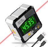 Laserafstandsmeter, Laser Gradenboog Digitale Inclinometer Hoek Meten Laser Liniaal Grote LCD Hoekzoeker Type-C Opladen Lasermeting Meet afstand, oppervlakte en volume (Color : 5342A, Size : X