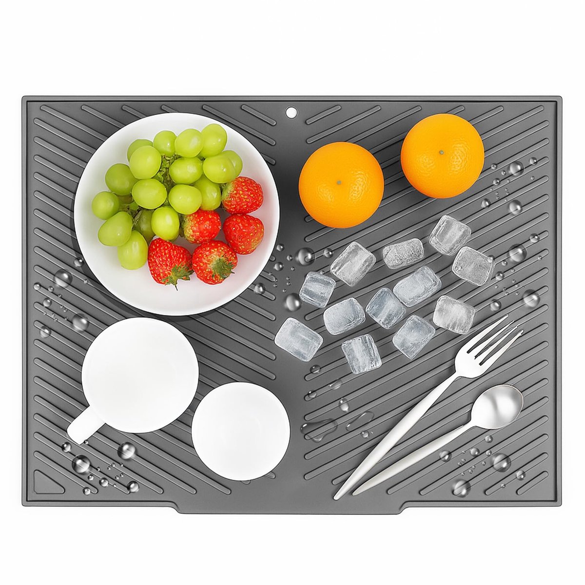 Unyqoos® Ruime en veelzijdige siliconen afdruipmat voor keuken en horeca