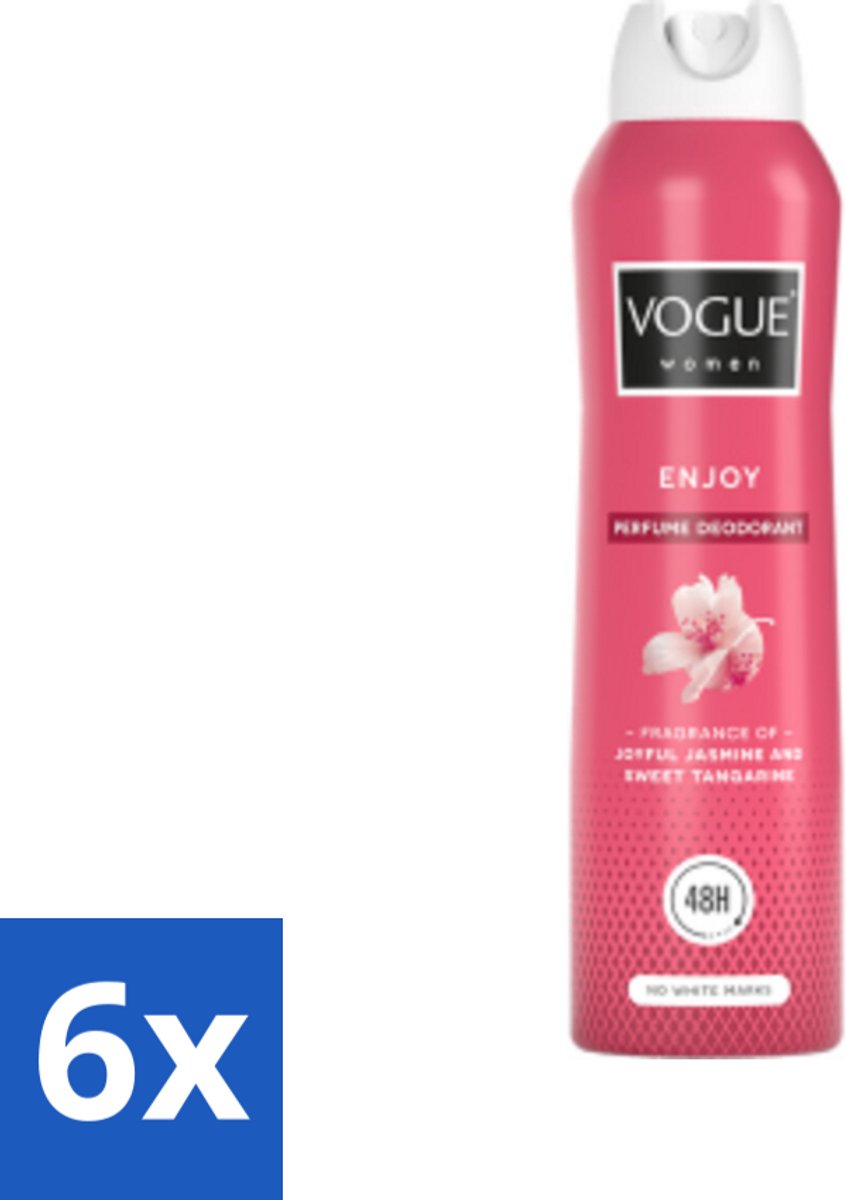 Vogue Enjoy Parfum Deodorant 150 ml - Voordeelverpakking - 6 stuks