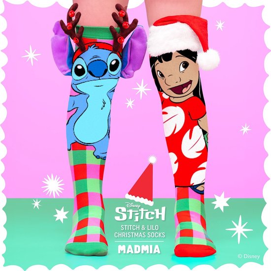 Chaussettes Stitch - Chaussettes de Noël - Lilo et Stitch - Taille unique - Édition limitée
