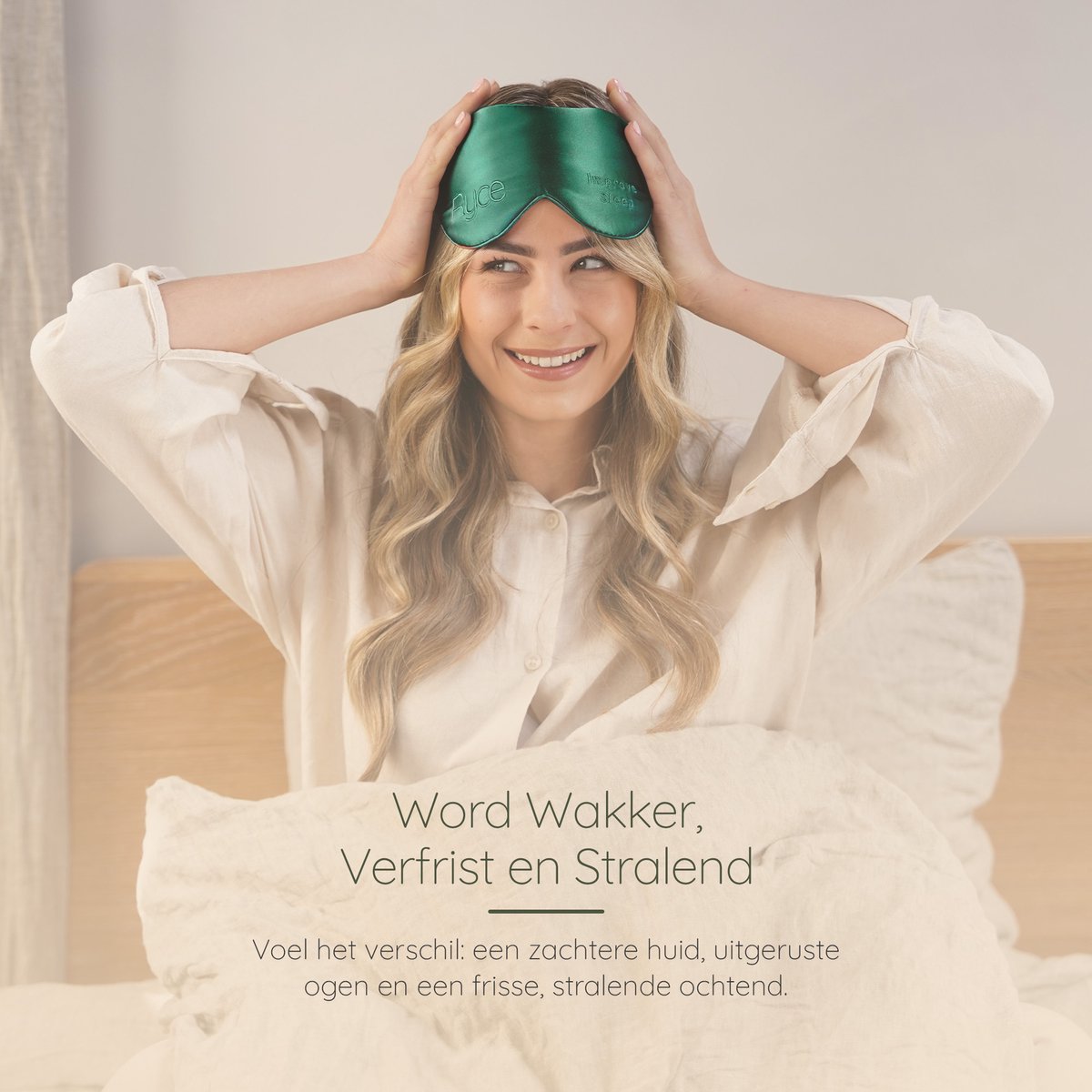 Ryce® Zijden Slaapmasker - Oogmasker - Vrouwen & Mannen - Cadeau - Groen — afbeelding 7