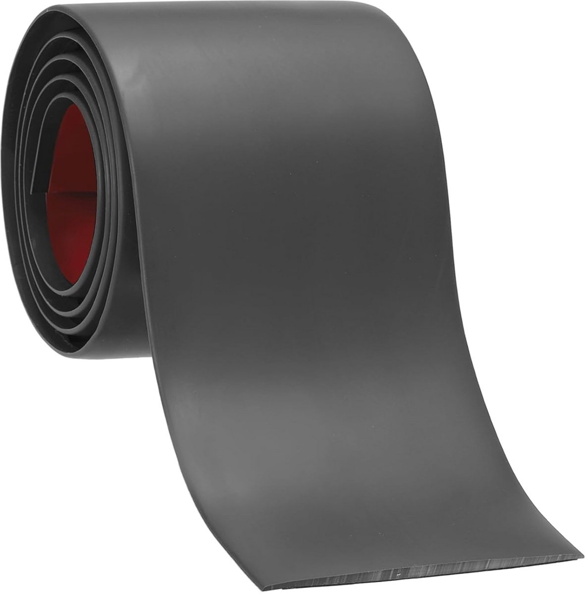Zelfklevende 76 mm x 1 m Vloerovergangsprofiel - Zwarte Plint voor Tegels, Laminaat en Vloeren