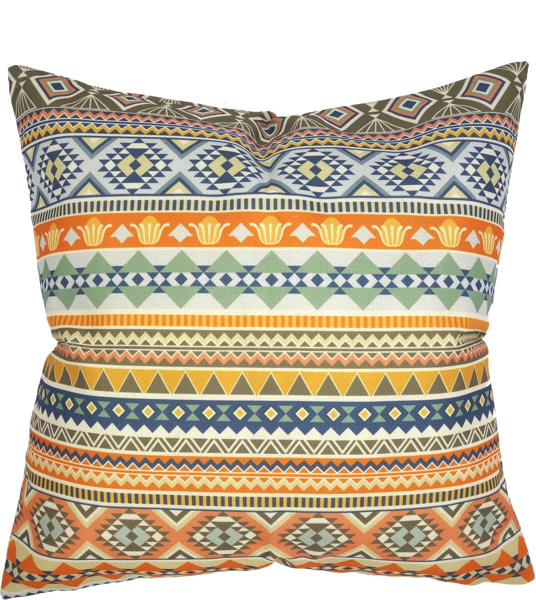 Kussenhoes Palma Ibiza Boho Festival Linnenlook 44 x 44 cm Exclusief binnenkussen