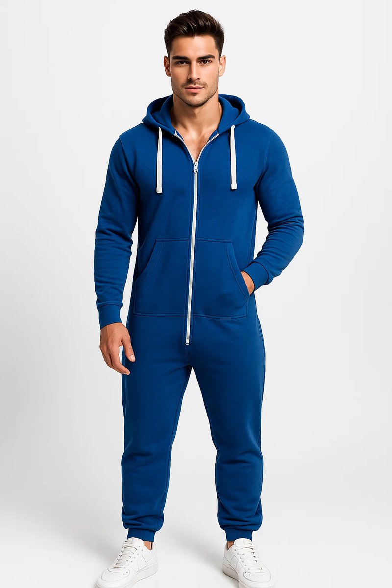 Blauwe Onesie - Huispak - Onesie mannen - Onesie Vrouwen - Maat XXL