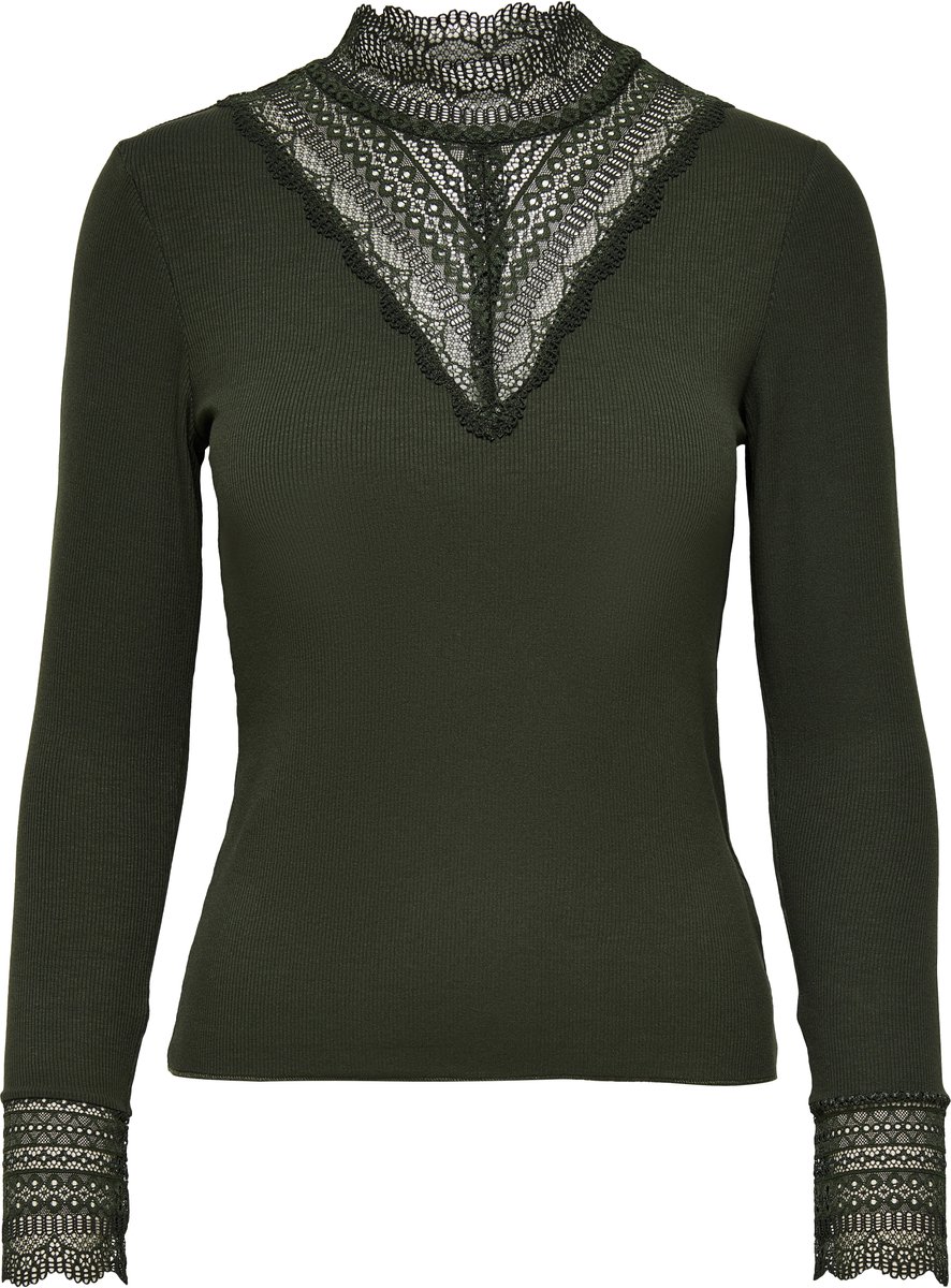 Only Tilde High Neck Lace Top Dames - Maat S