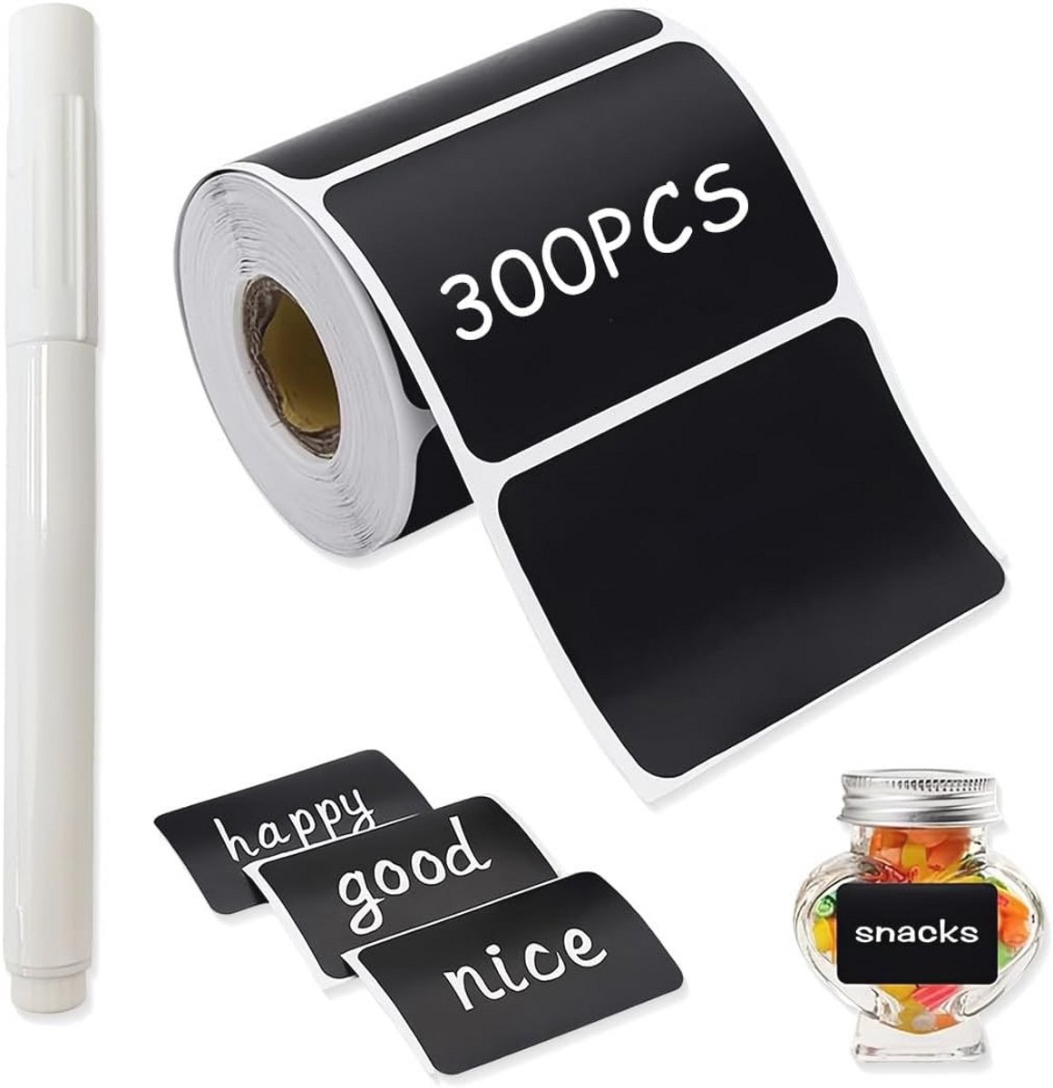 300 Zelfklevende Etiketten voor Kruidenflessen en Vriezer - 5,5 x 3,5 cm - Perfect voor Keuken en Kantoor