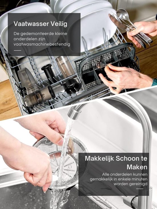 SNJY® Sapcentrifuge - Blender To Go - Mini Blender - 800W - Zilver van SNJY — afbeelding 3