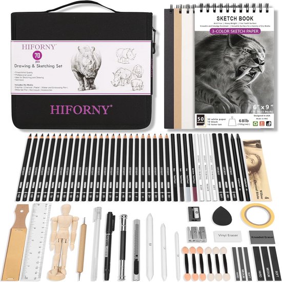 Aquarel Borstels - Kunstenaar Ronde Punt Penseel Set, Sable Haar Korte Handvat 7 stks voor Aquarel Acryl Inkt Gouache Olie Tempera Schilderij, Face Body Art, Craft