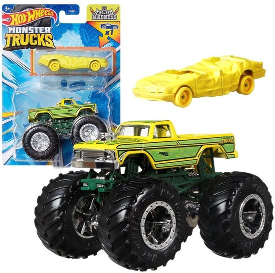 Hot Wheels monster jam truck Midwest Madness - monstertruck 9 cm schaal 1:64 van Merkloos — afbeelding 2