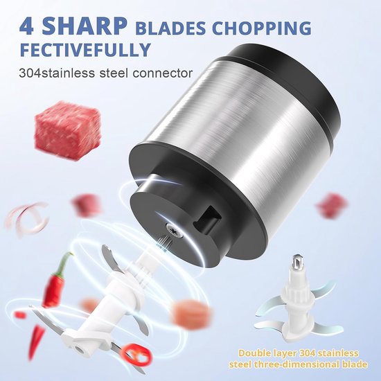 Krachtige 6 in 1 Staafmixer Set met Verwisselbare Snelheid en Spatbescherming voor Smoothies, Soepen, Groenten, IJs en Jam — afbeelding 2