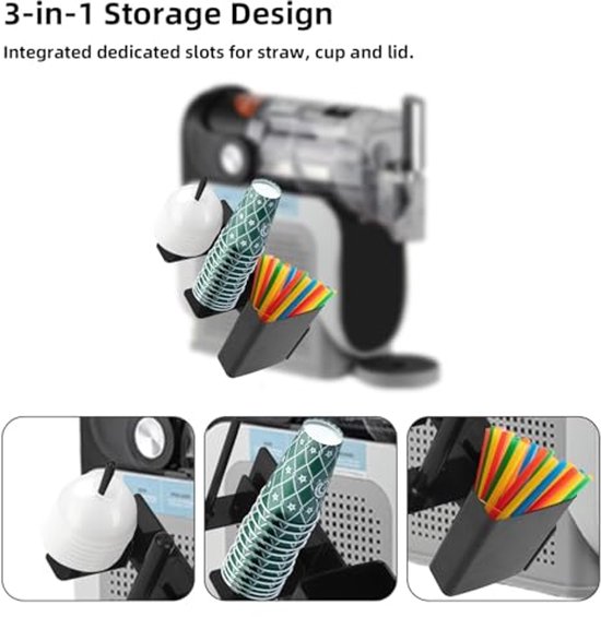 Cup Organizer For Ninja Slushie Machine FS301 & FS300 3 In 1 Side Mounted Holder For Cups