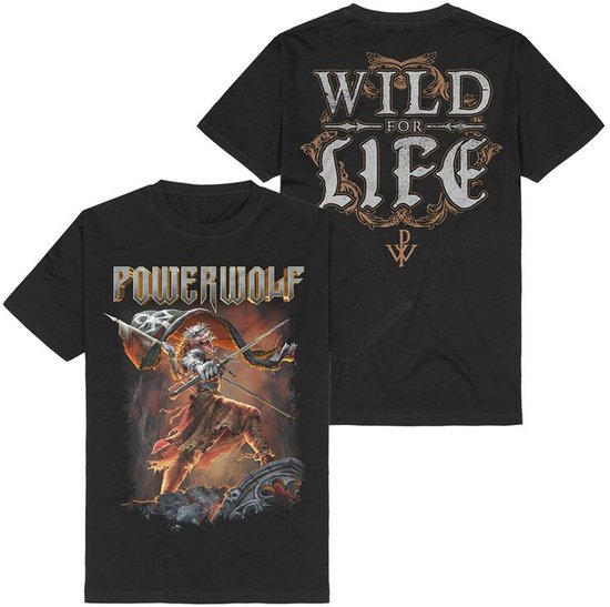 Powerwolf Wild For Life Heren T-shirt - zwart - XL