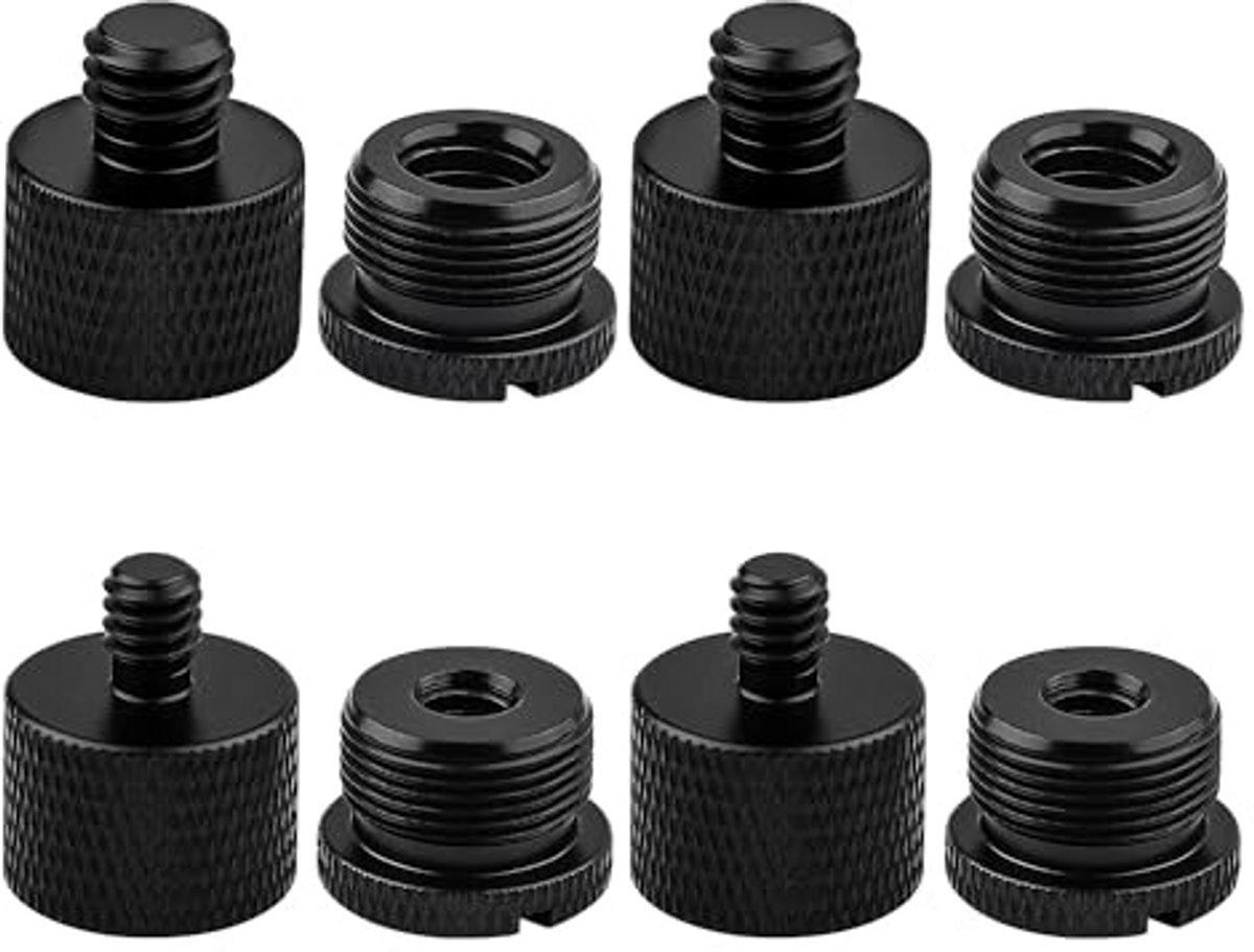 Microfoonstandaard adapters 8 stuks set - Transformeer 5/8 en 3/8 naar 1/4