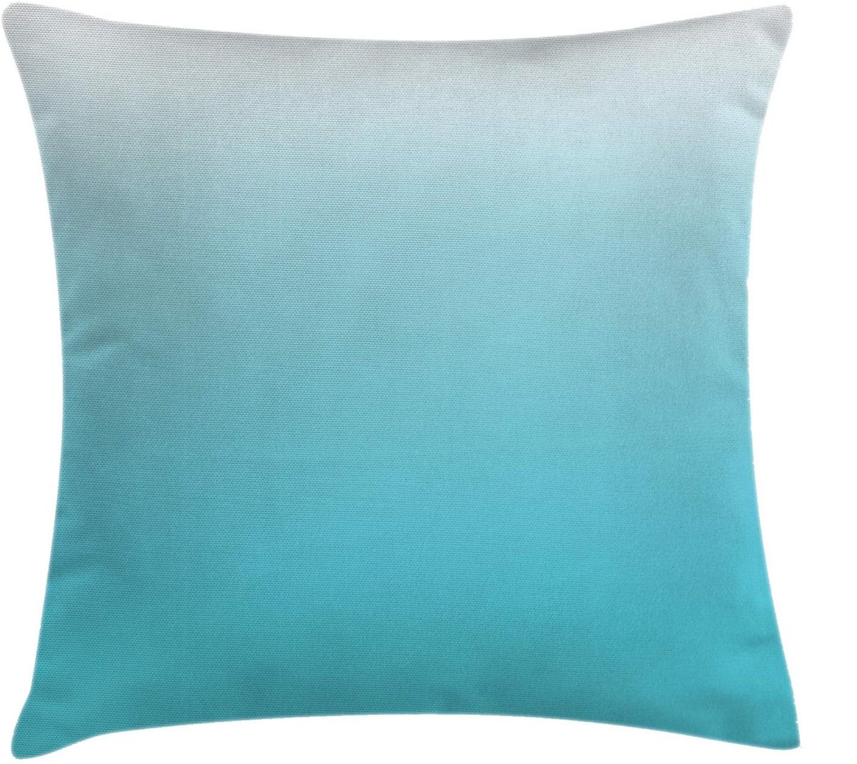 ABAKUHAUS Kussenhoes Ombre – Bedrukt aan beide zijden – 40x40 cm Turquoise Wit