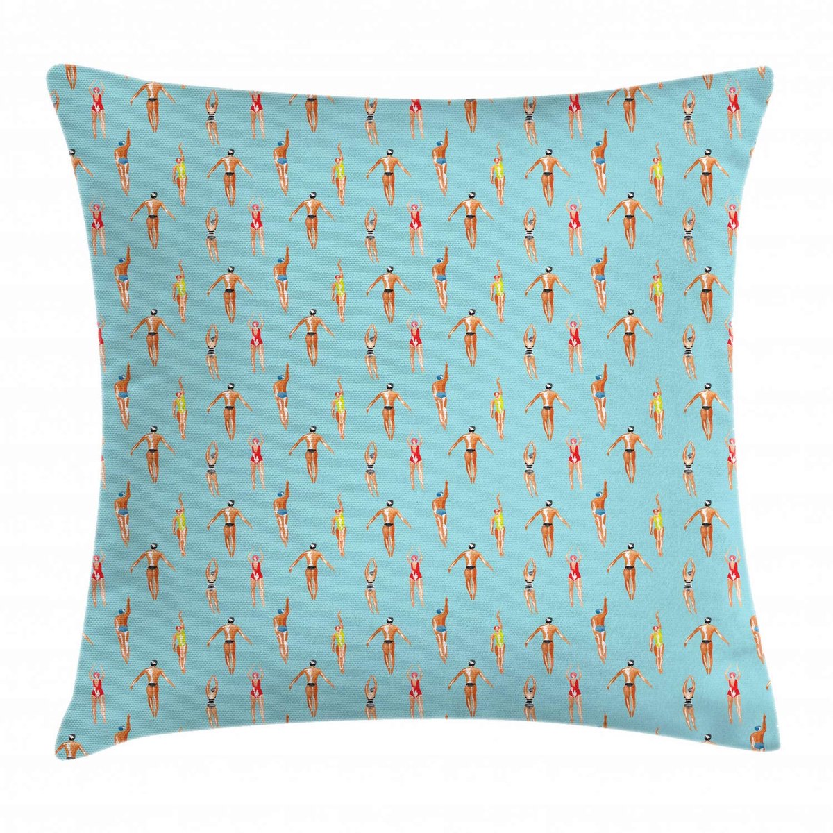 ABAKUHAUS Zomerse Kussenhoes – Decoratieve Kussenhoes – 50x50 cm – Dubbelzijdig bedrukt, rits, veelkleurig Meerfarbig