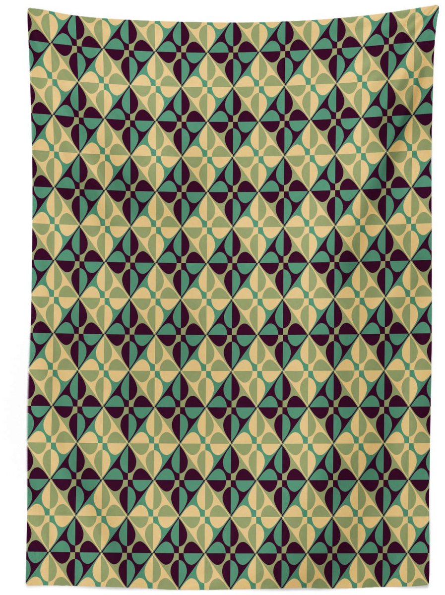ABAKUHAUS geometrische tafelkleed – tafelkleed – multicolor, satijn 140x170