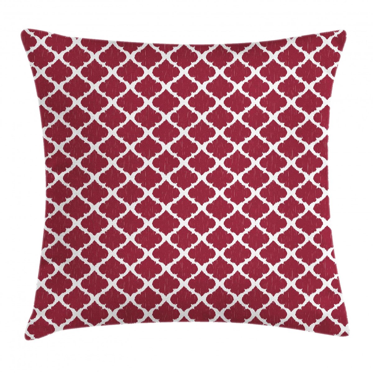 ABAKUHAUS Kussenhoes – Ikat-patroon – 45x45 cm – Licht maroon/wit lichtrood