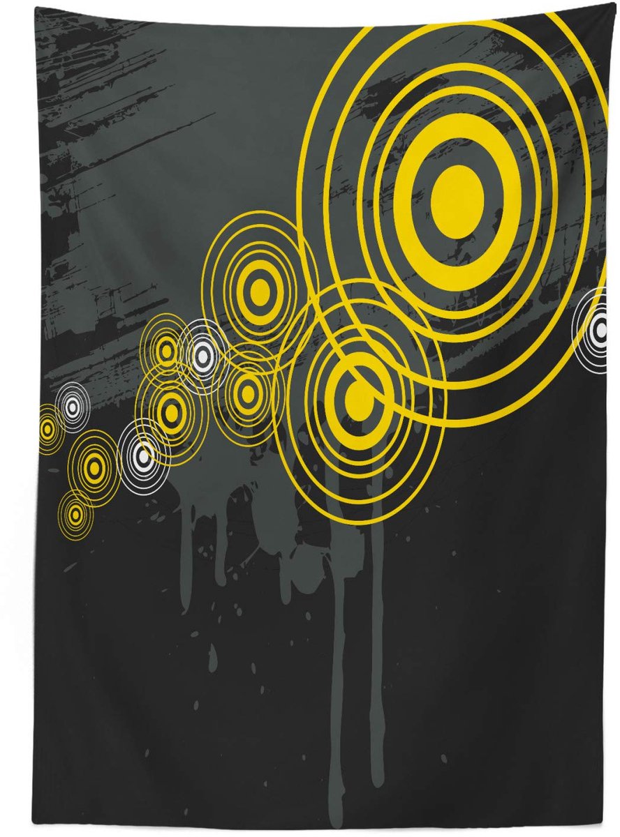 ABAKUHAUS Tafelkleed 140x240 Satijn – Donkergrijs/zwart – Wasbaar