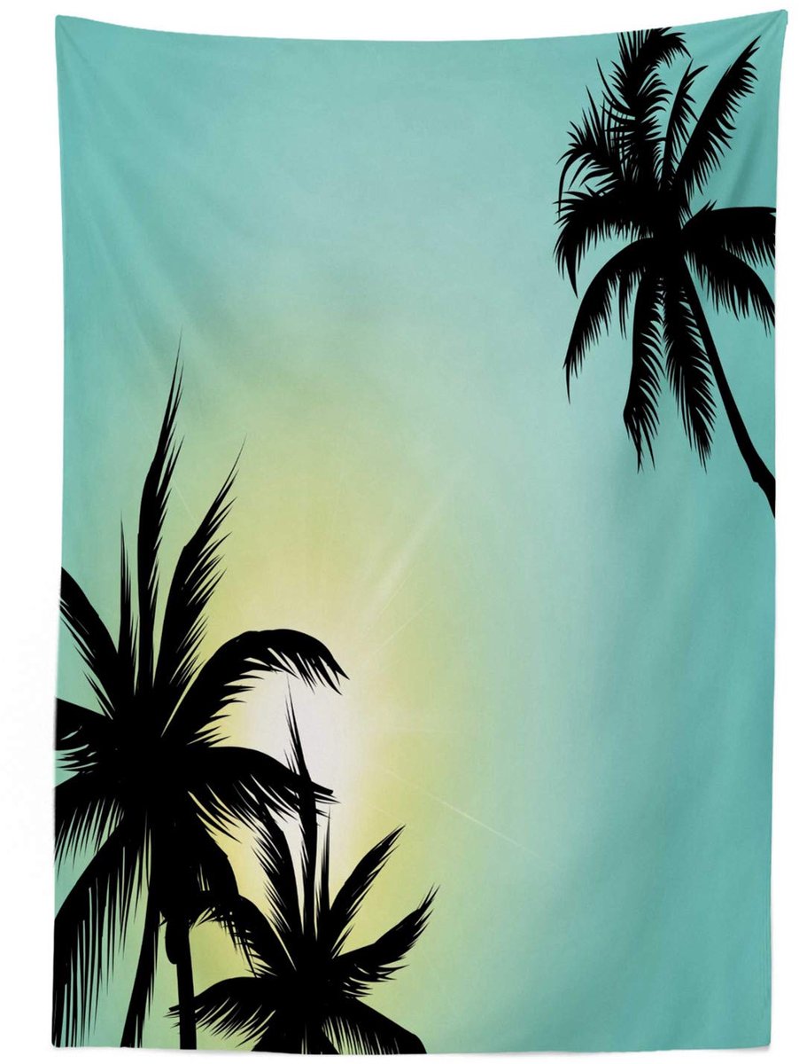 ABAKUHAUS Moderne Tafelkleed Hawaii – 140x170 cm – Seafoam zwart