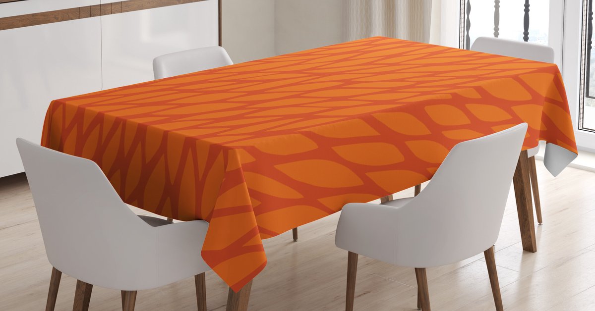 ABAKUHAUS Tafelkleed – Verbrand Oranje Laub – 140x200 cm – Wasbaar