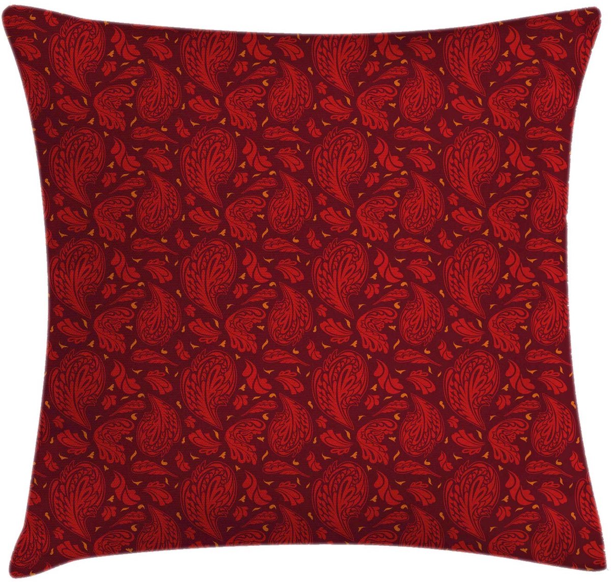 ABAKUHAUS Kussenhoes 50x50 cm – Kastanjebruin/Maroon Vermiljoen – Dubbelzijdig bedrukt