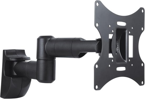 Conecto Muurbeugel Voor TV En Monitor – Zwenk +/-90°, Kantel +/-20°, VESA Tot 200x200, Max 30 Kg, Wit/zwart