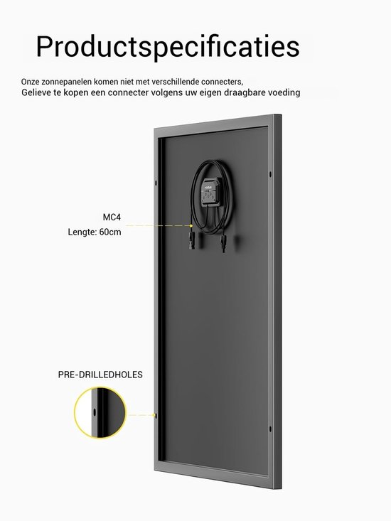 AFERIY Monokristallijn Zonnepaneel 120W met 3.2mm Gehard Glas - 18V - Efficiëntie 23% - Zwart van Merkloos — afbeelding 2
