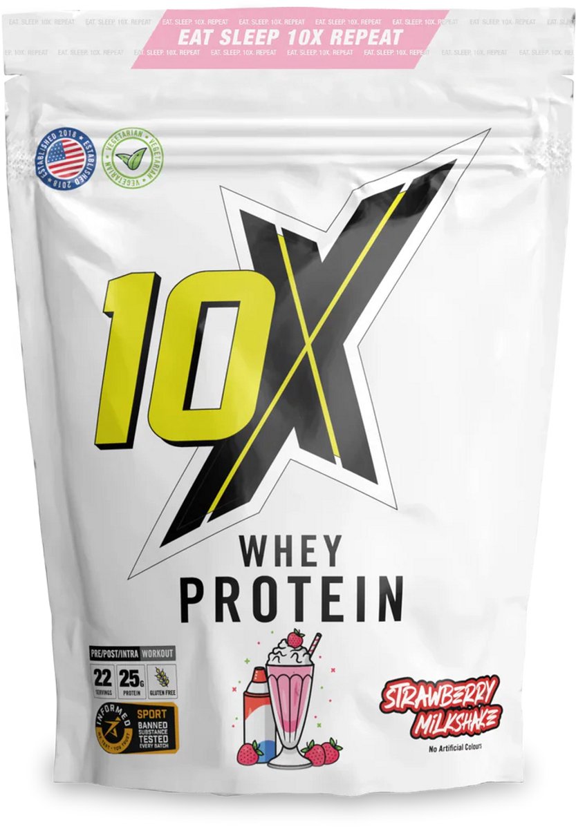 10X - Athletic - Whey Protein - Eiwitshake - Eiwitten - Strawberry - Aardbei