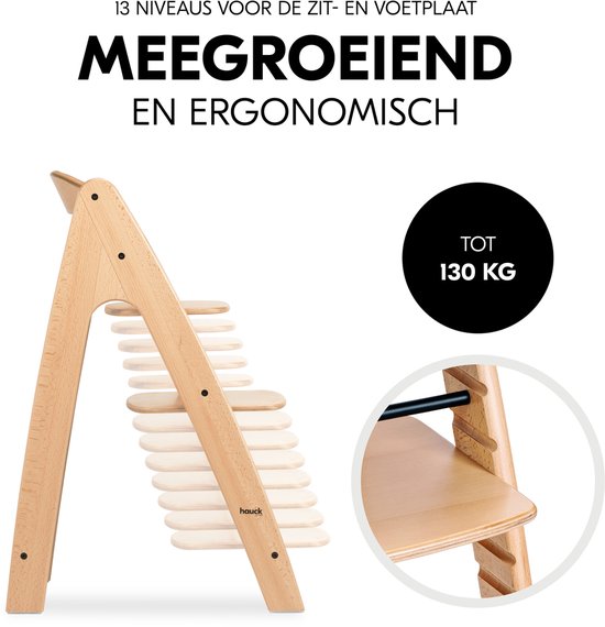 hauck Arketa N Play Set - chaise haute pour enfant - certifiée FSC® - Natural